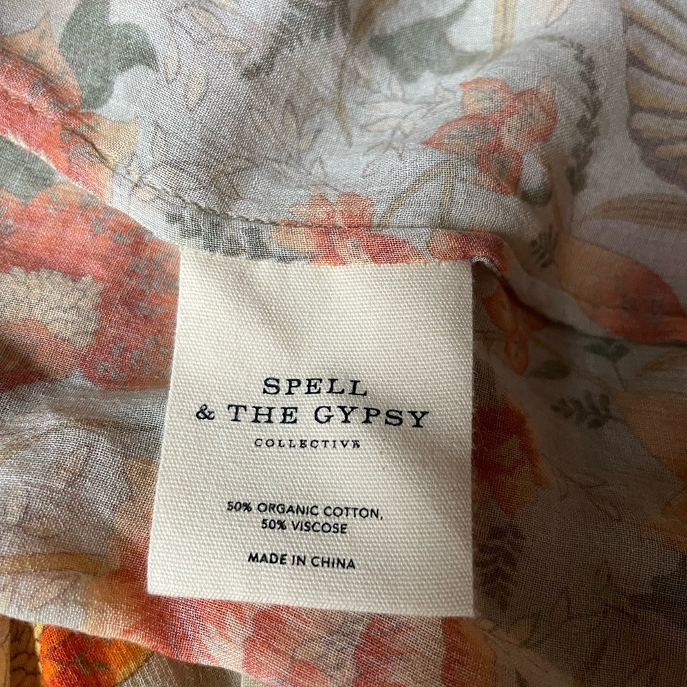 SPELL AND THE GYPSY x Free People Seashell Robe Kimono M/L - Picture 12 of 13